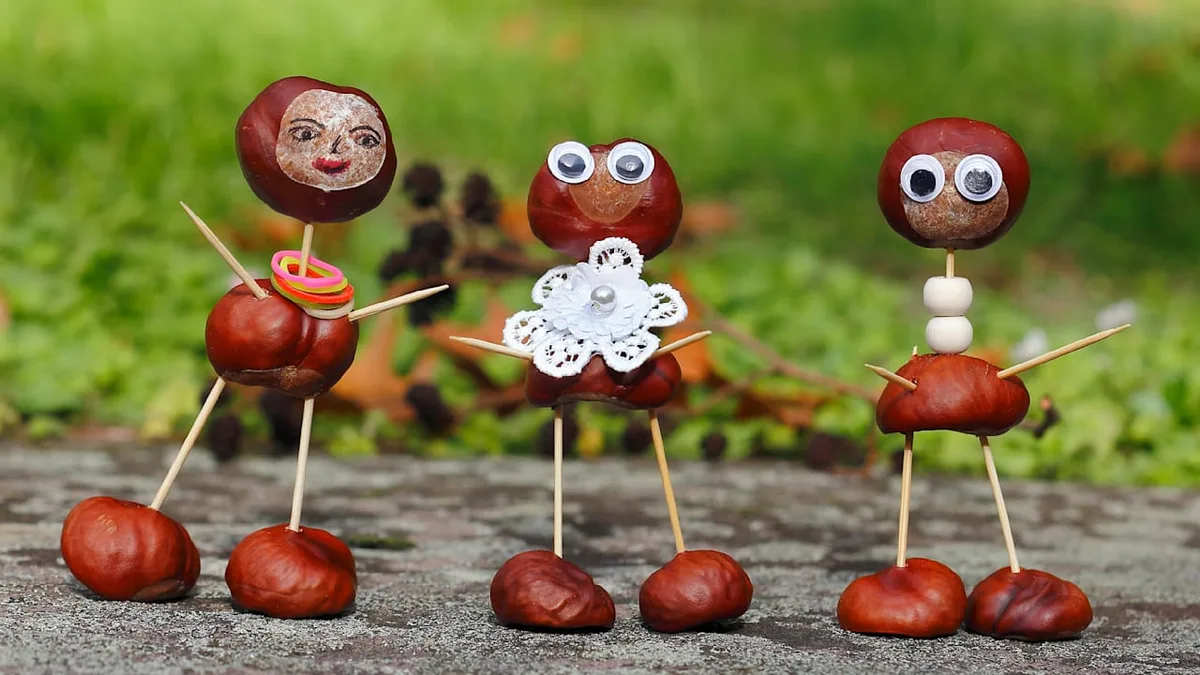 Herbstliche Basteltipps - Was Sie aus Kastanien und Blättern machen können