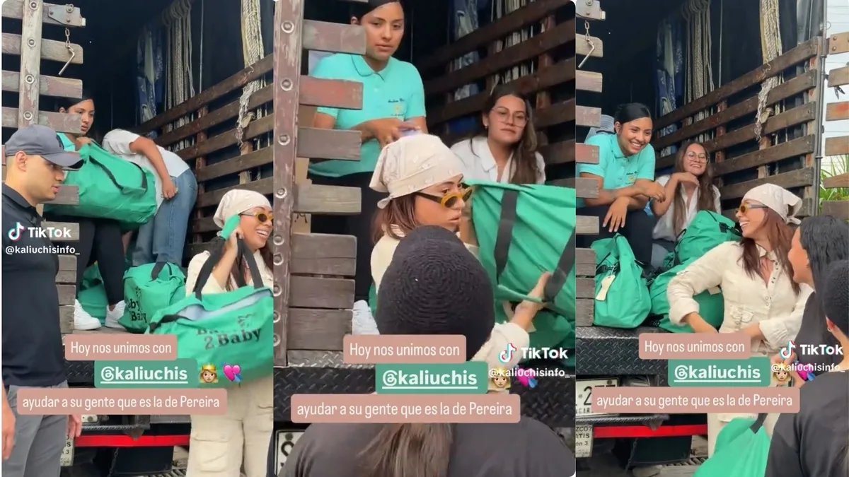 Así fue el viaje de la cantante Kali Uchis a Pereira: entregó ayudas a los damnificados por el terremoto