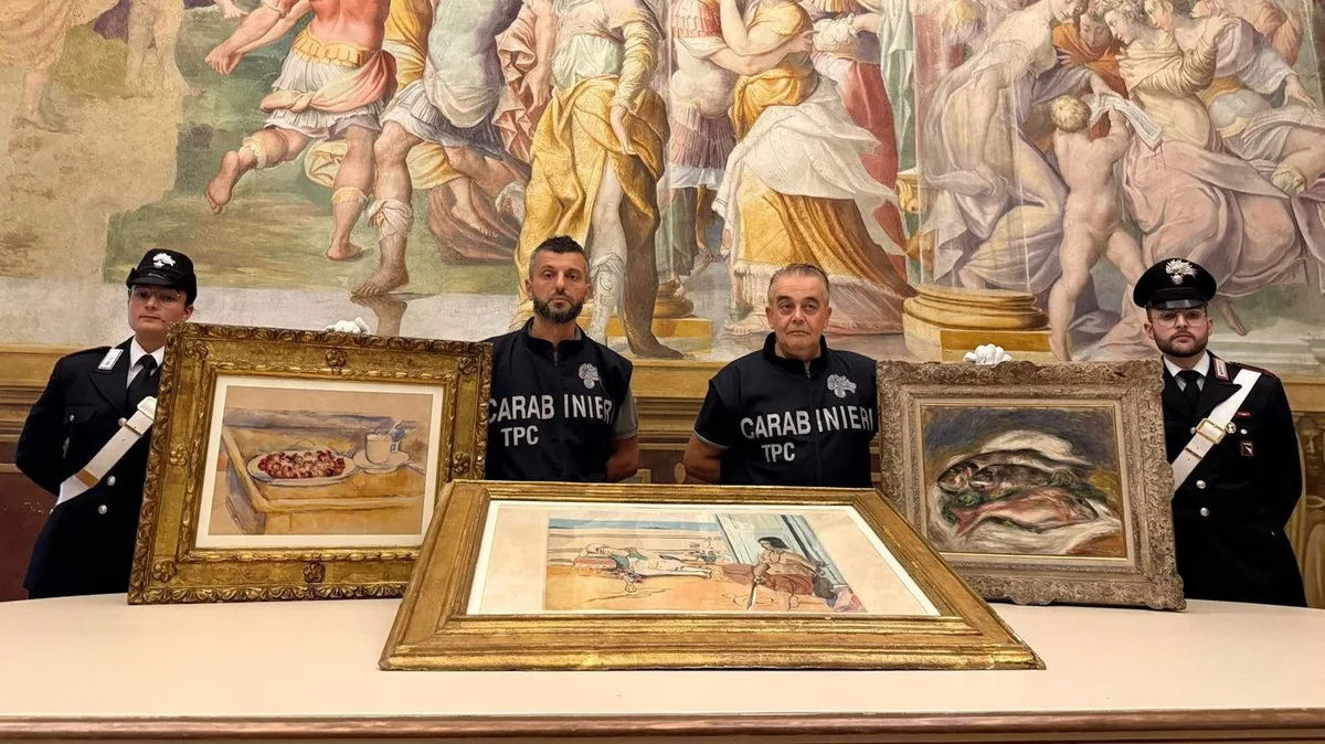 En Italie, les carabiniers retrouvent trois toiles volées de Cézanne, Renoir et Matisse