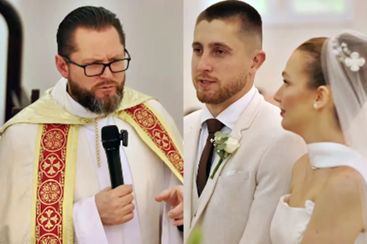 Padre elogia noivo por ser "pau mandado": "Todo homem é, até o padre"