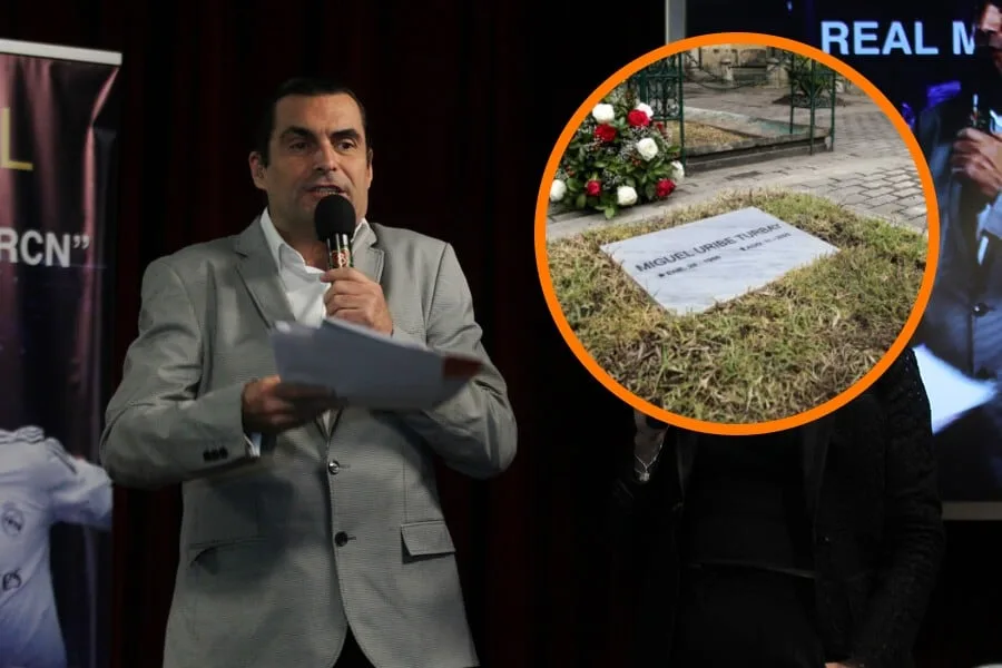 Rafa Taibo visitó la tumba de Miguel Uribe Turbay en Bogotá: dispositivo paranormal se disparó