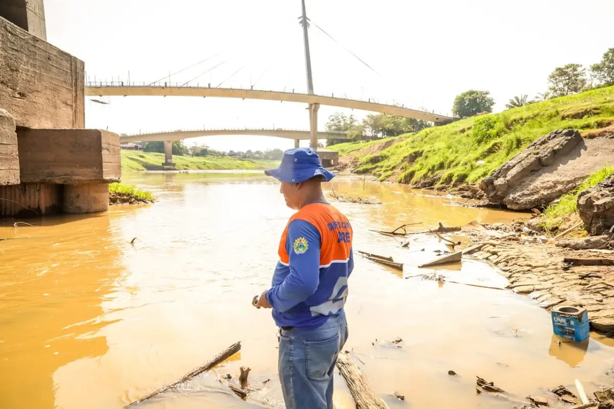 Rio Acre fica abaixo dos 2 metros em Rio Branco nesta quarta-feira