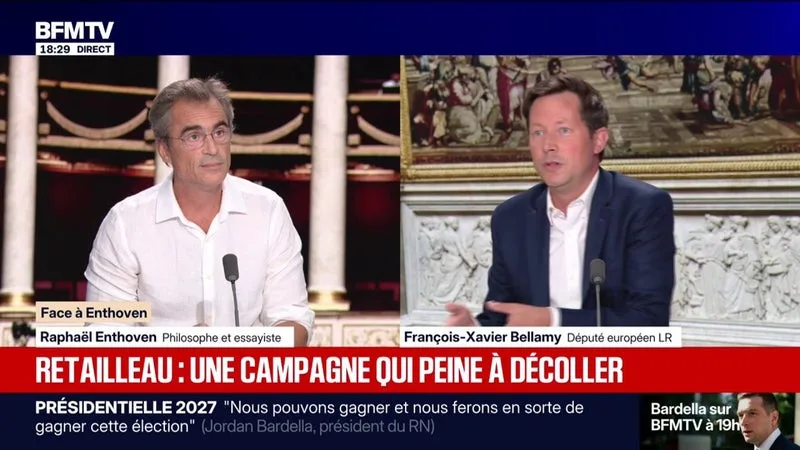 Pour François-Xavier Bellamy, député européen LR, "le clivage entre la droite et la gauche n'a pas disparu"