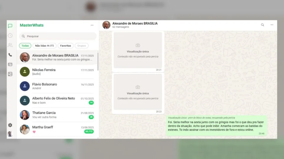 Simulador do WhatsApp de Vorcaro volta ao ar após coligação de Jaques Wagner desistir da ação