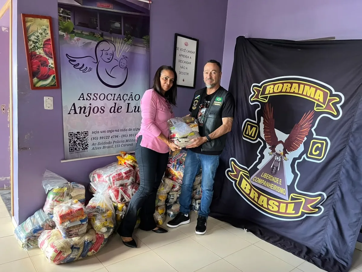 Roraima Moto Clube entrega 40 toneladas de alimentos arrecadados em evento solidário