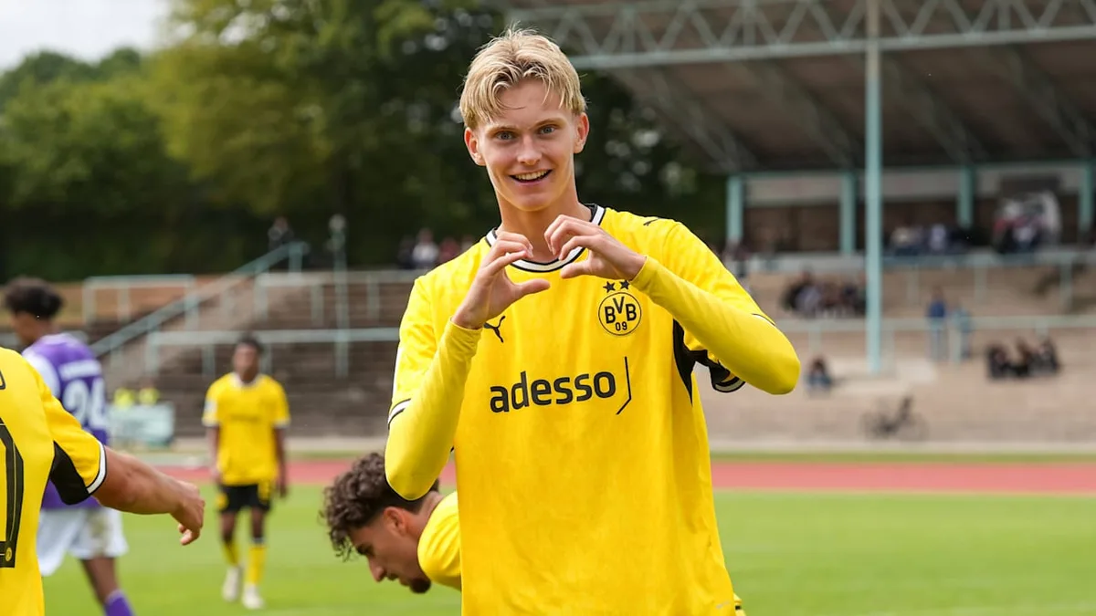 Isländer mischt die Junioren-Bundesliga auf - BVB-Talent (16) als neuer Haaland gefeiert
