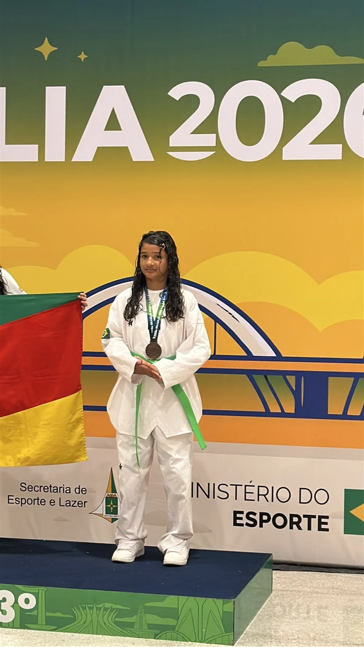 Atleta do Colégio de Aplicação conquista bronze no taekwondo nos JEB's, em Brasília