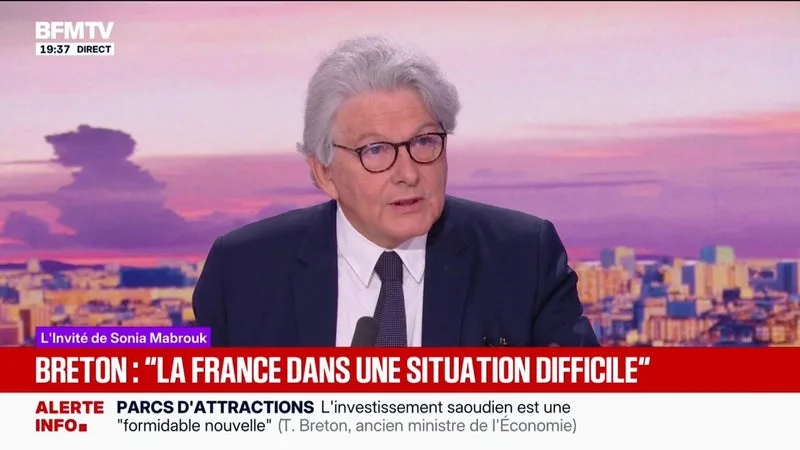 Annuler la dette: "Ce serait juste impossible" sans sortir de la zone euro, explique Thierry Breton, ancien ministre de l'Économie