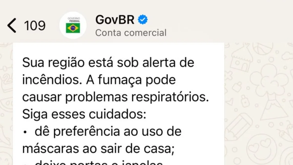 Governo federal dispara alerta de incêndio pelo WhatsApp a moradores de áreas atingidas no AM