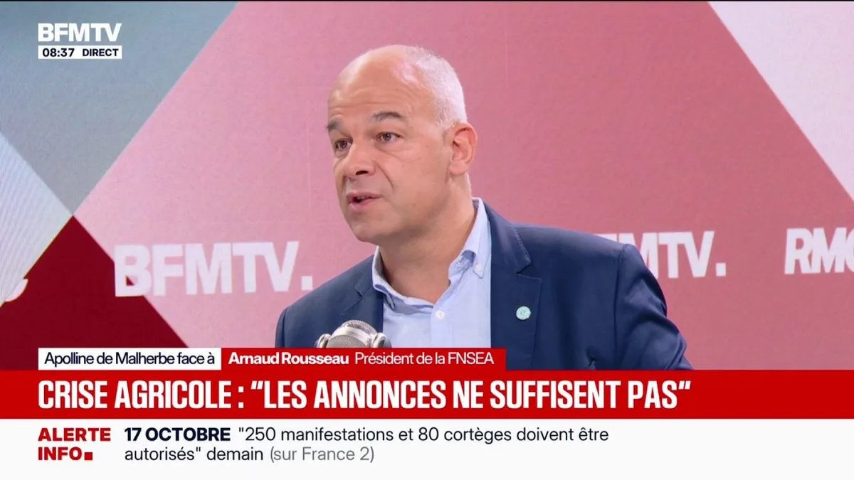 PAC: "Nous sommes en train de discuter pour nous mobiliser à Bruxelles en novembre ou en décembre", affirme Arnaud Rousseau, président de la FNSEA