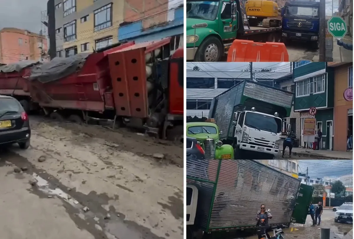 “Nos muestran las maravillas de arriba, pero no lo de abajo”: Crecen críticas por el caos del Metro; camiones están quedando atrapados en un enorme hueco en Los Mártires