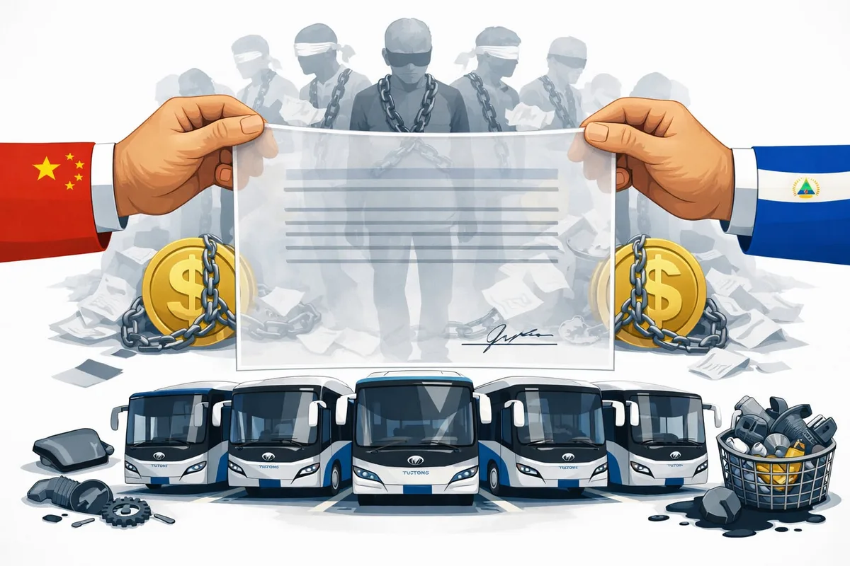 Las sombras detrás de los autobuses chinos: opacidad, endeudamiento y deficiencias en Nicaragua
