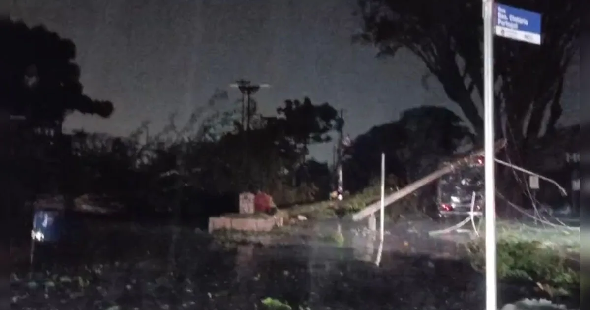 Temporal com granizo e vento forte atinge Apucarana nesta segunda-feira (21)
