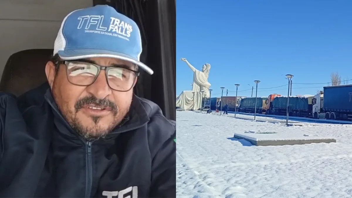 Caminhoneiro do Paraná está há mais de duas semanas preso em nevasca na Argentina: ‘É um sofrimento’
