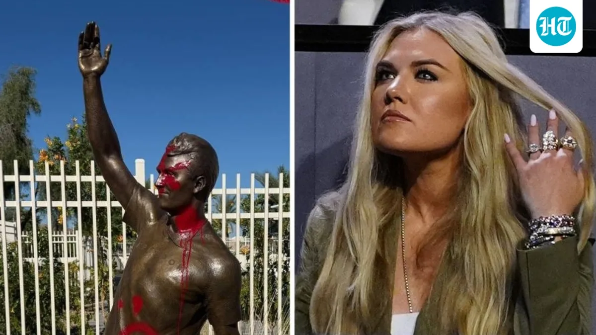 Erika Kirk issues scathing statement after Charlie Kirk statue vandalized, ‘They thought a bullet would silence…’