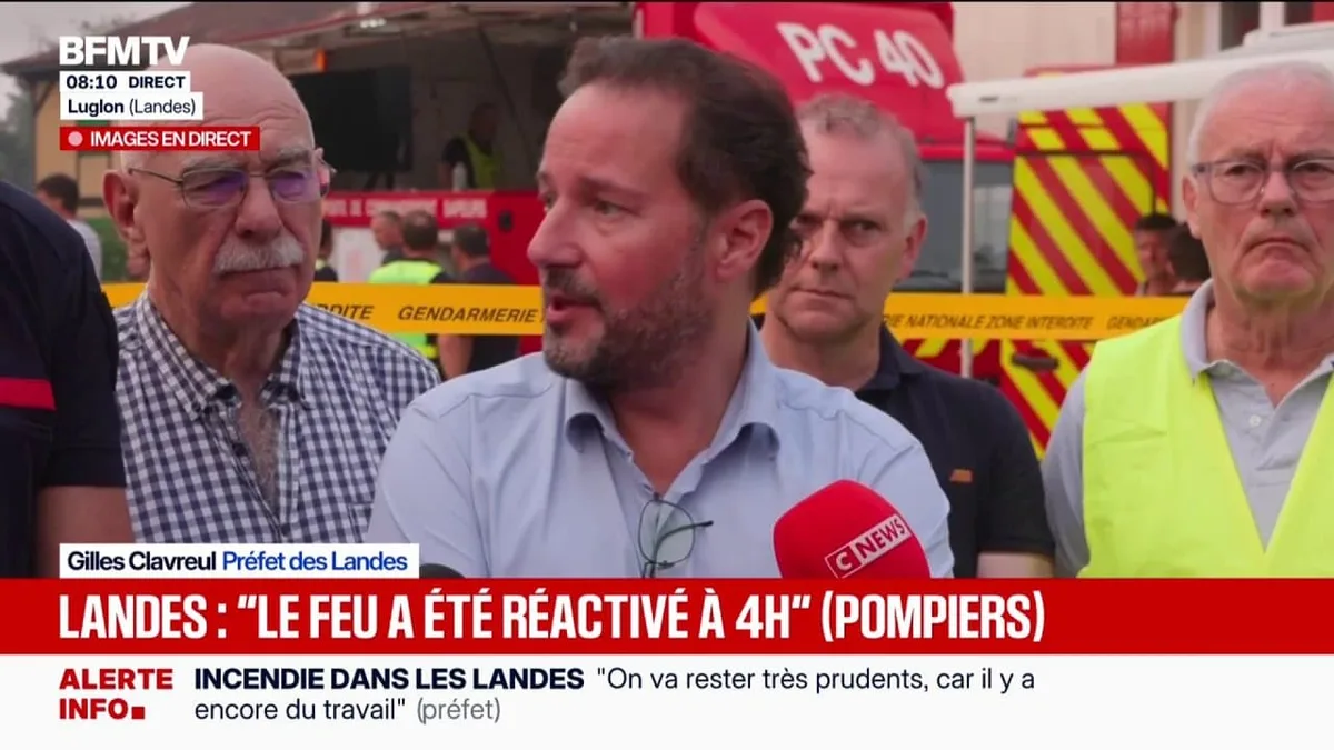 Incendie dans les Landes: "Aucune habitation touchée", assure le préfet