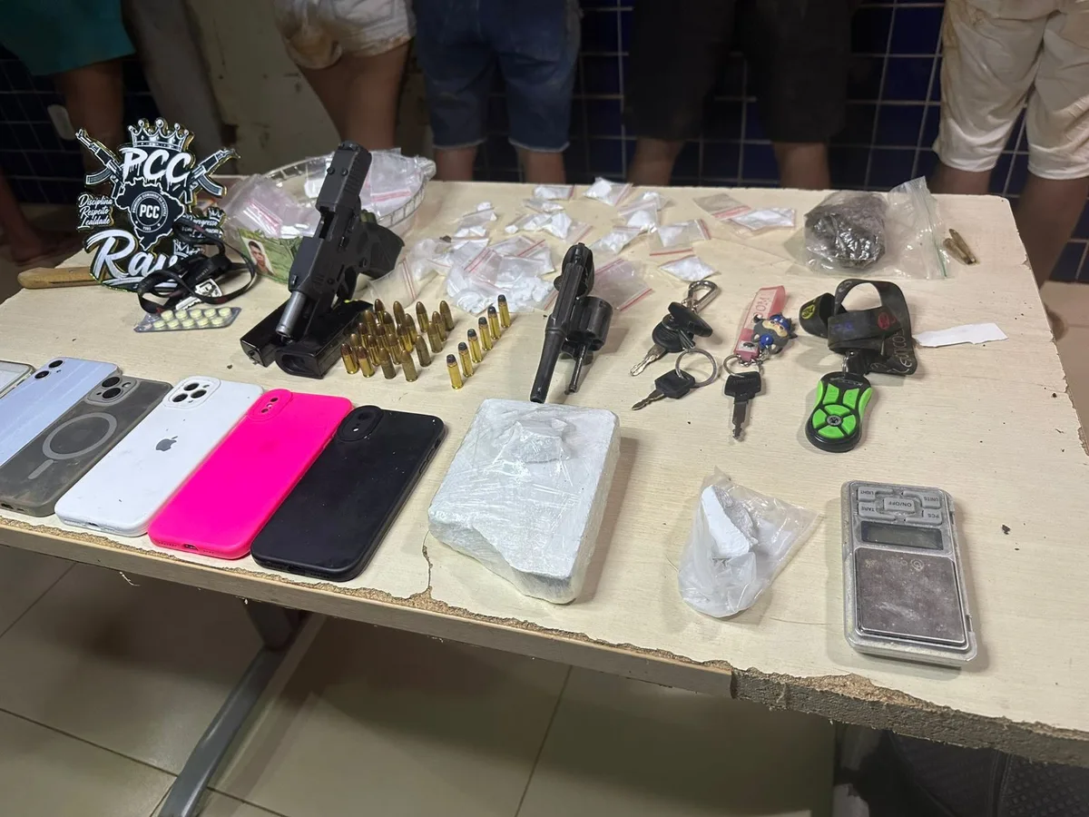 Seis pessoas são presas com drogas e armas durante festa de aniversário em Tucumã, no Pará