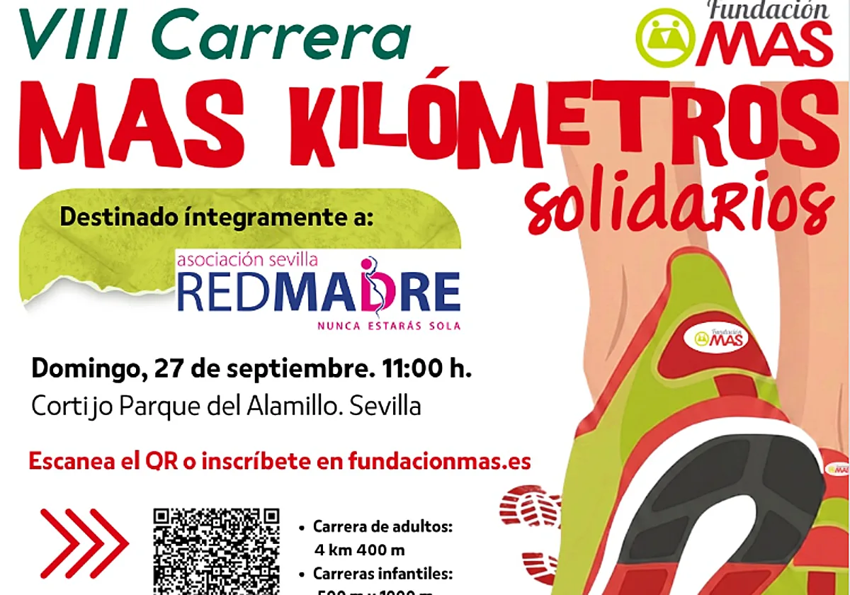La VIII Carrera «MAS Kilómetros Solidarios» recaudará fondos a favor de REDMADRE Sevilla