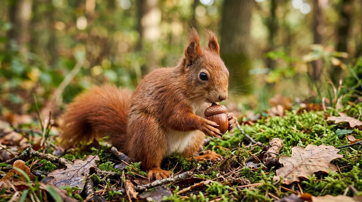 Por qué las ardillas esconden bellotas y qué función cumplen en los bosques