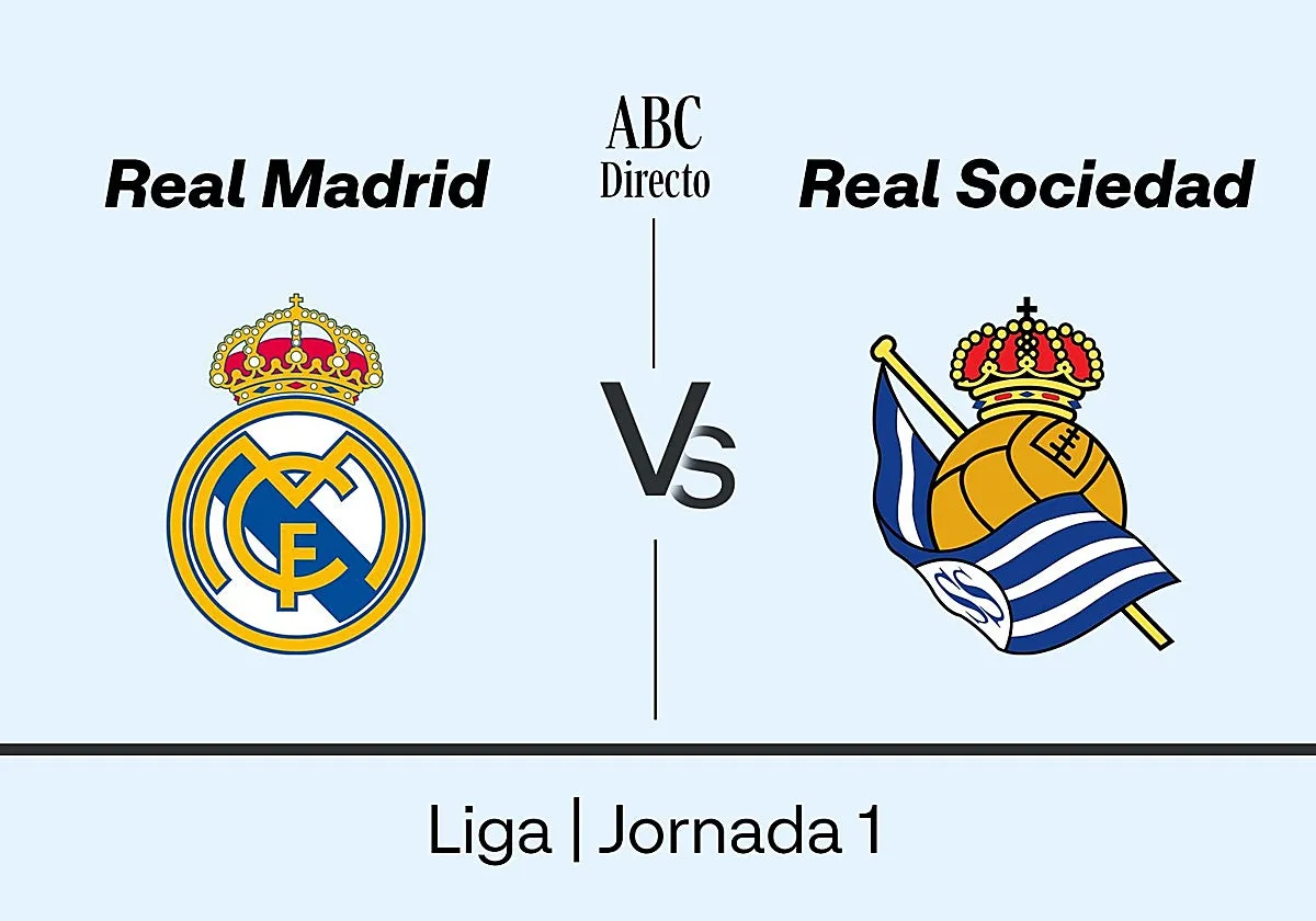 Estadísticas del Real Madrid - Real Sociedad de la jornada 1 de la Liga