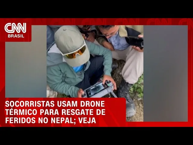 Vídeo: Socorristas usam drone térmico para resgatar pessoas no Nepal