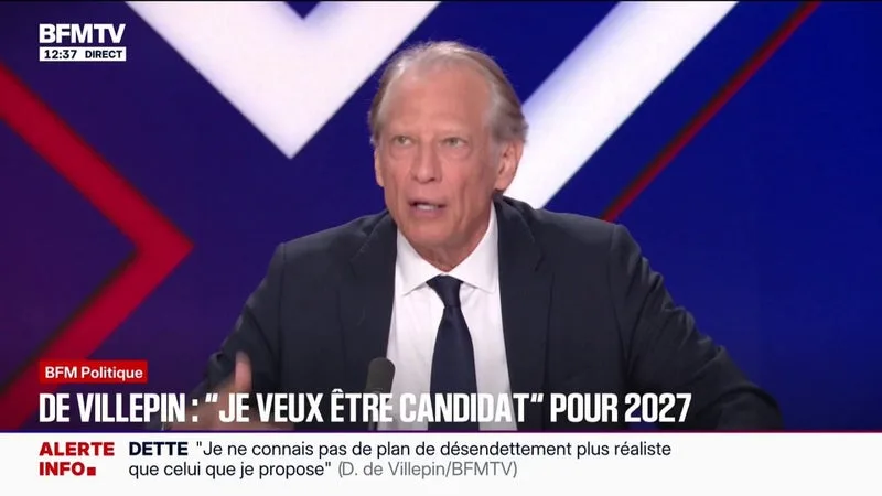 Présidentielle 2027: Dominique de Villepin estime qu'une primaire "n'est pas le bon mode de fonctionnement"