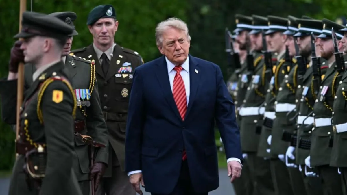 Donald Trump comments on Irish reunification during visit