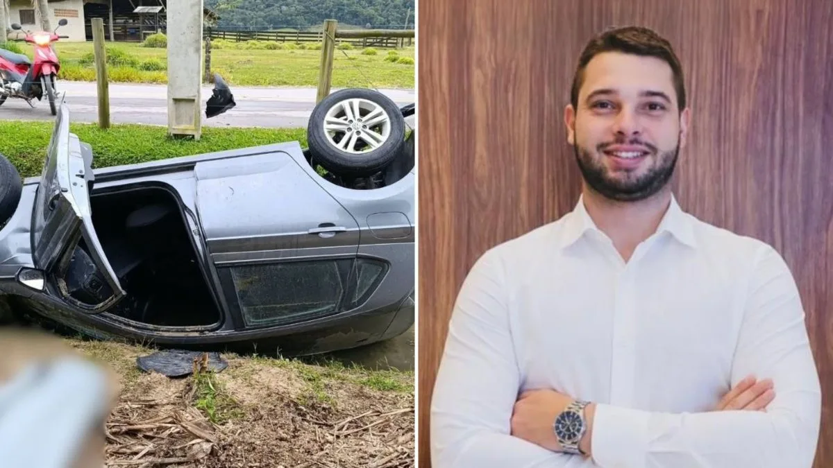 Motorista que morreu afogado após carro tombar em córrego em cidade de SC era corretor de imóveis e tinha 31 anos