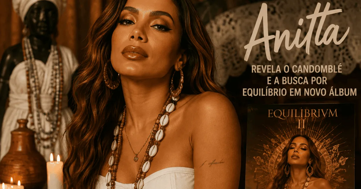 “Anitta revela o candomblé e a busca por equilíbrio em novo álbum”