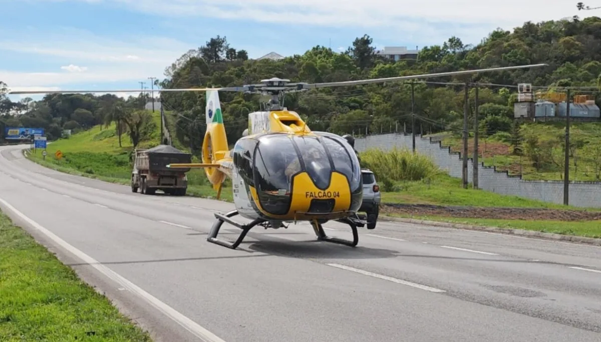 Motociclista se envolve em acidente na BR-277 e terá de amputar perna