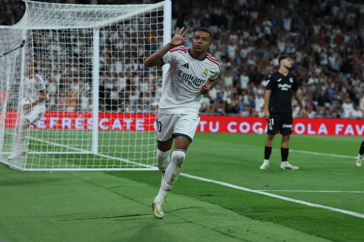 Goleada blanca con ‘hat-trick’ de Mbappé: Real Madrid (4) - Real Sociedad (1)