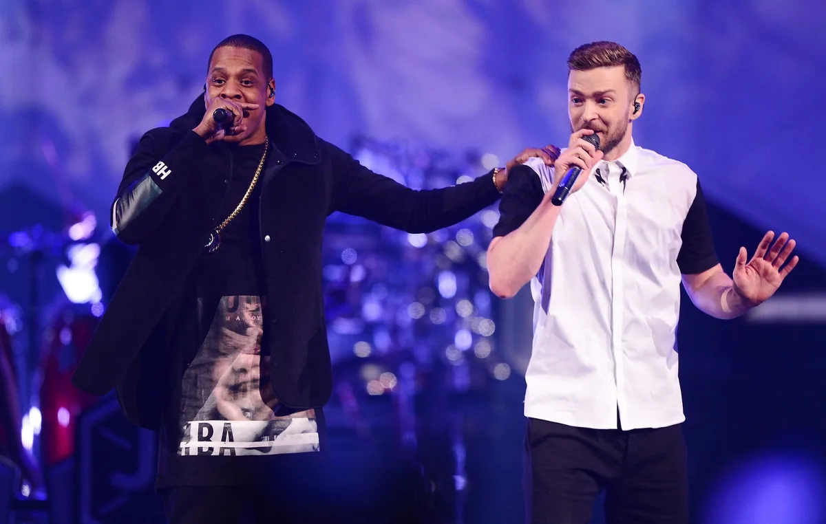 Watch Justin Timberlake and Pharrell Williams join Jay-Z at Paris 30th anniversary show