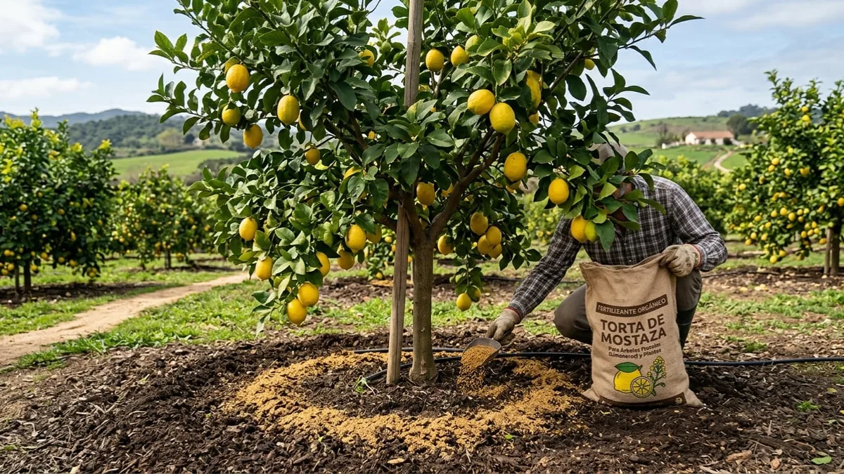 Cómo es el fertilizante con 100 gramos de torta de mostaza que los expertos usan para tener un limonero lleno de frutas