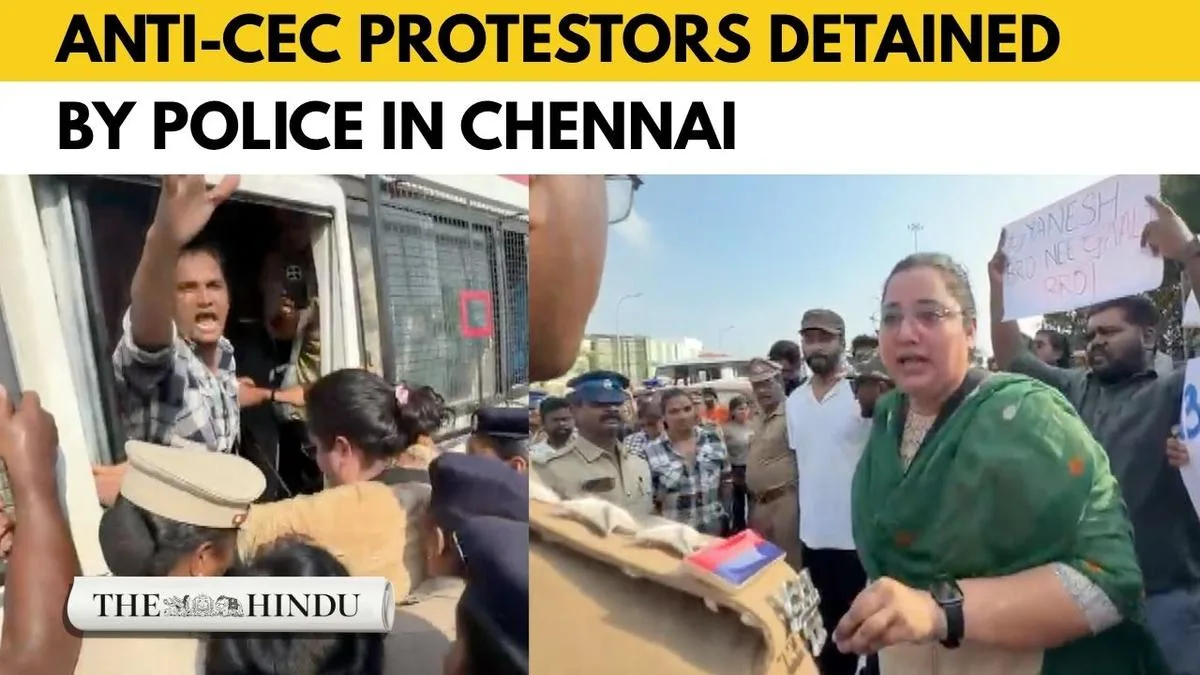 Watch: Tamil Nadu: Anti-CEC protestors detained in Chennai’s Beasant Nagar