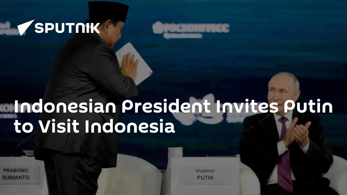 Indonesian President Invites Putin to Visit Indonesia