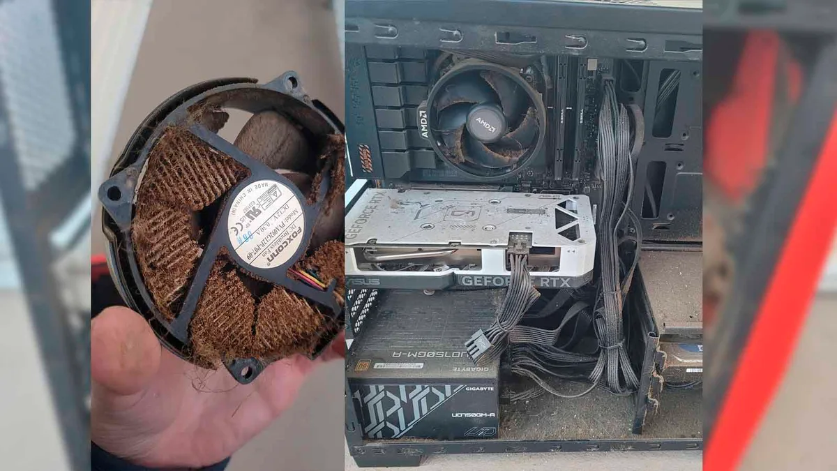 Homem compra PC gamer usado, abre o gabinete e se espanta com a quantidade de sujeira