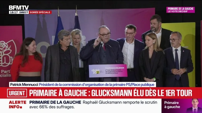 Primaire sociale-démocrate: Raphaël Glucksmann l'emporte dès le premier tour avec 66% des suffrages