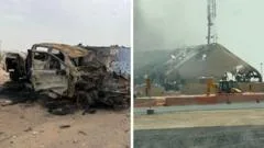 As imagens da destruição em bases militares americanas após ataques do Irã
