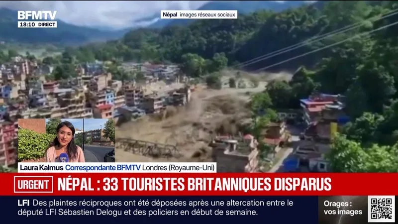 Inondations meurtrières au Népal: 33 touristes britanniques disparus
