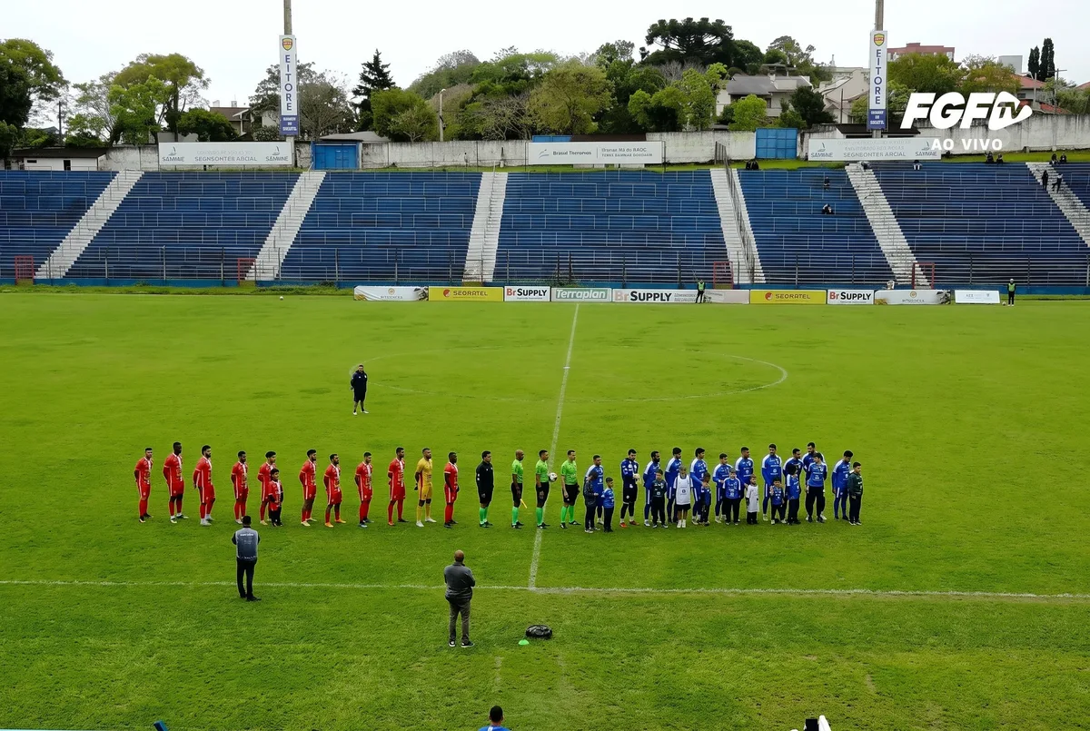 Jogo da segunda divisão do Gauchão tem hino executado em caixinha de som; veja vídeo
