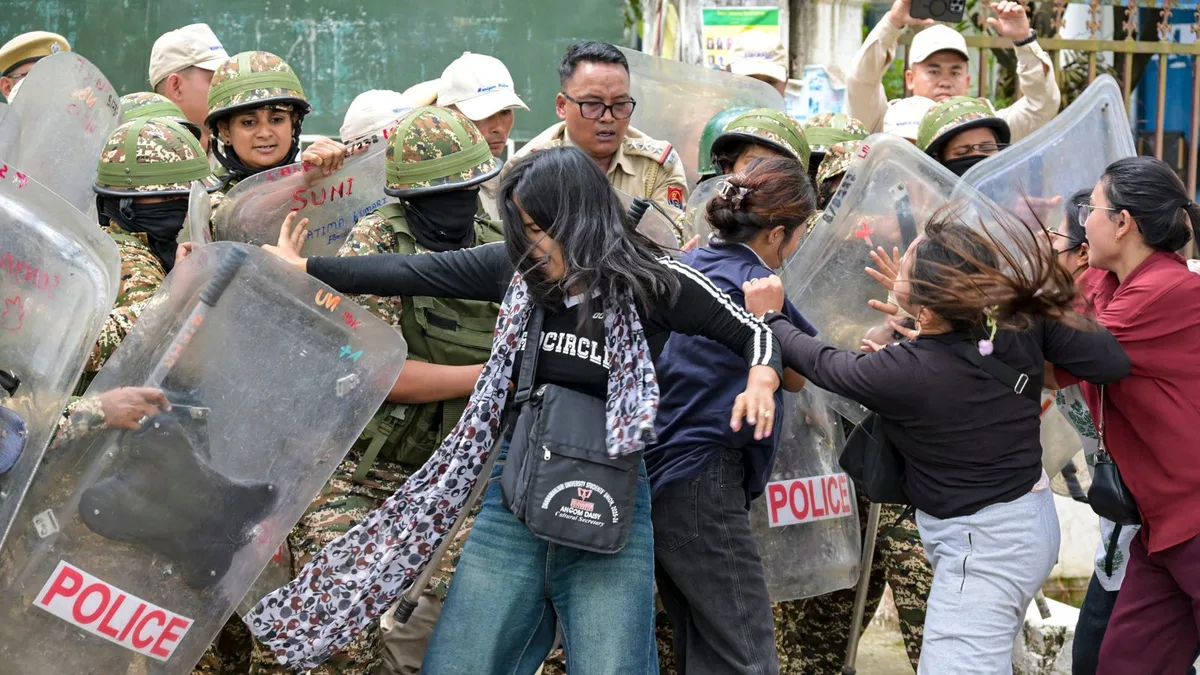 Manipur hit by 48-hour strike, women injured in clashes with security forces