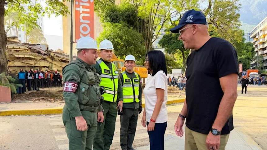 VIDEO: Delcy Rodríguez anunció rehabilitación de 17 edificios en Chacao tras terremotos