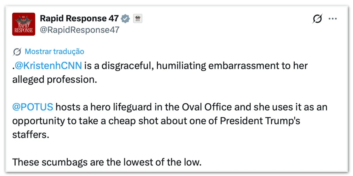 Trump manda repórter da “CNN” “ficar quieta” no Salão Oval