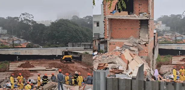 Edificação desaba na Grande São Paulo e deixa ao menos quatro feridos