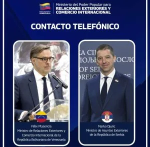 Cancilleres de Venezuela y Serbia consolidan amistad y cooperación