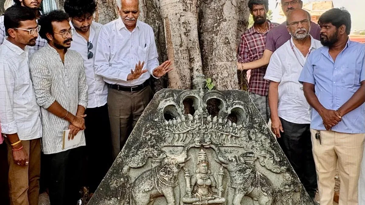 Rare Gajalakshmi sculpture from Rashtrakuta period found in neglect in Telangana’s Medak