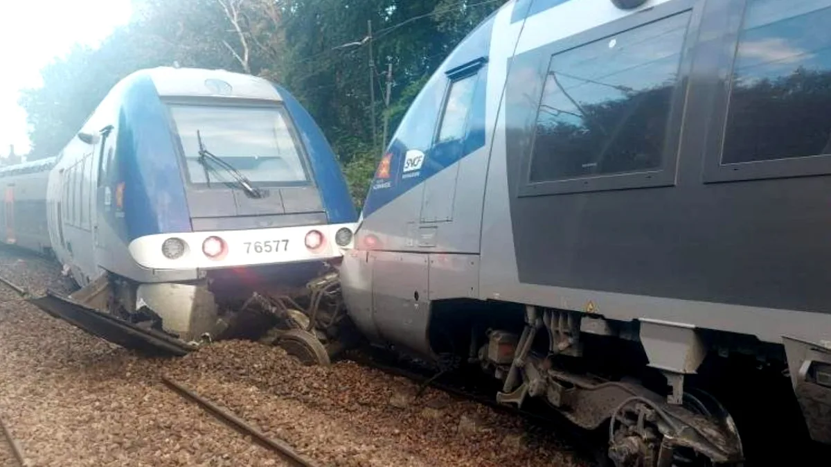 El descarrilamiento de un tren en la Normandía francesa causa 44 heridos