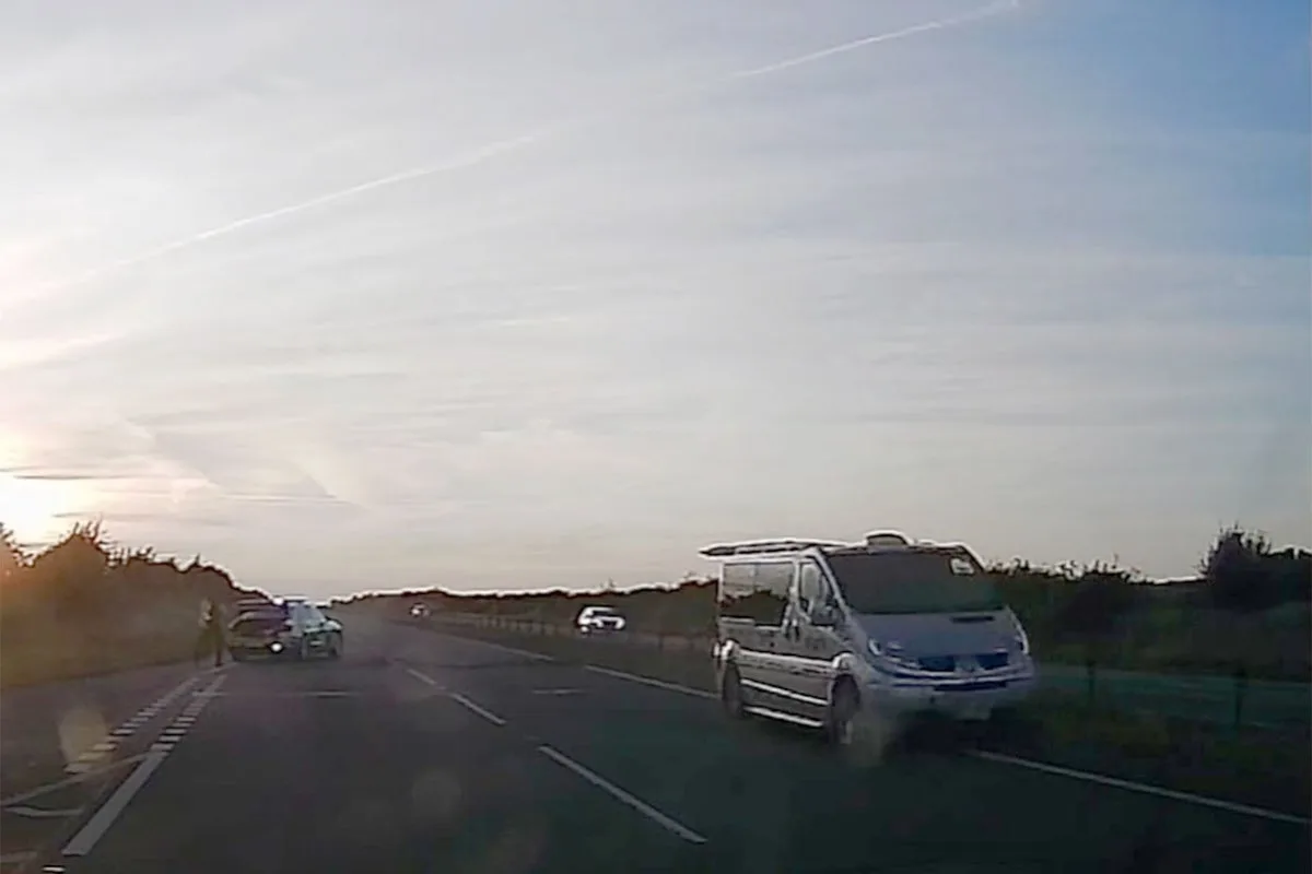 Horrifying dashcam footage shows taxi driving on wrong side of dual carriageway days after tragic A66 crash