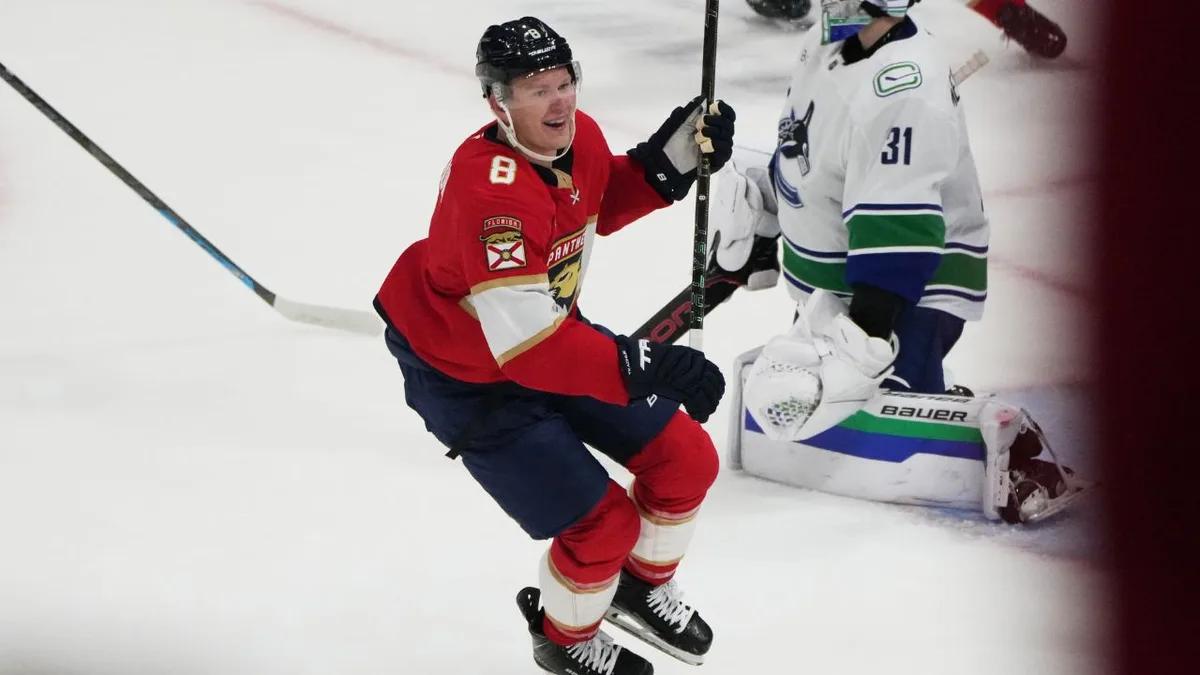 Brady Tkachuk completes second straight natural hat trick in OT as Panthers stun Canucks