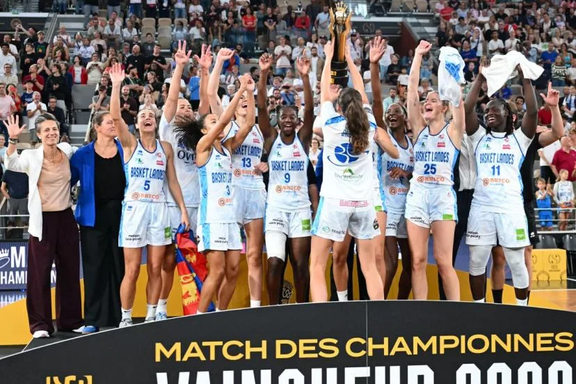 Premier match de la saison et déjà un trophée : victorieuse du Match des championnes contre Bourges, la locomotive Basket Landes est bien lancée